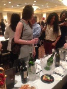 People tasting at mansion event