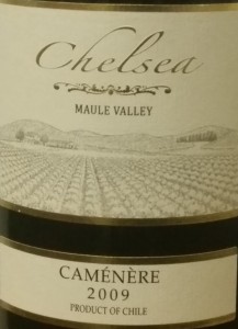 Chelsea Carmenere label