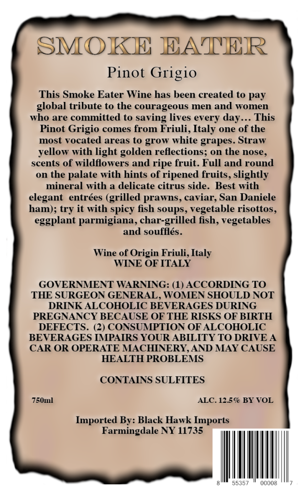 smoke eater Back label italy